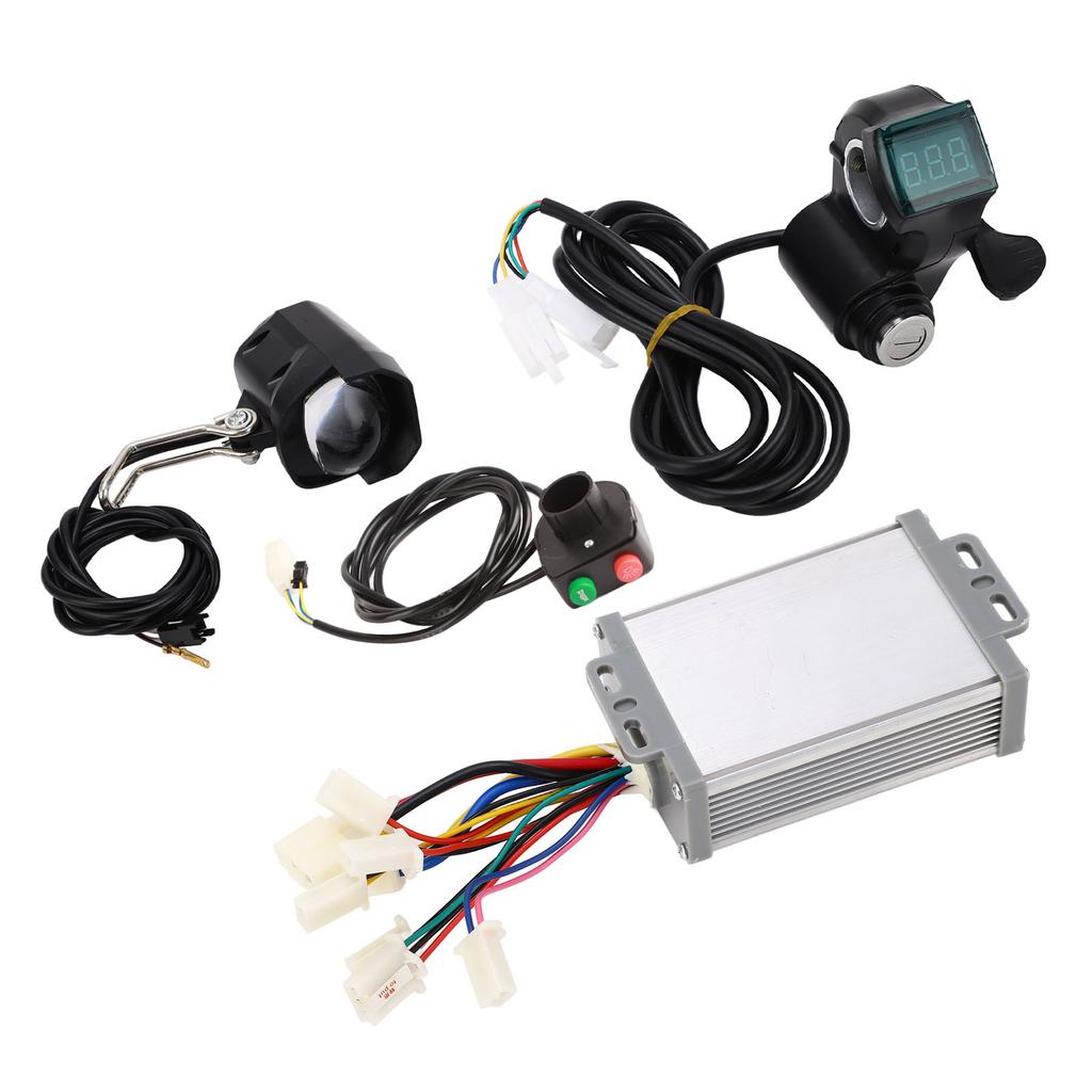 Electric Bicycle Conversion Kit 24V 1000W Brushed Controller Thumb Throttle Switch and Headlamp Kit