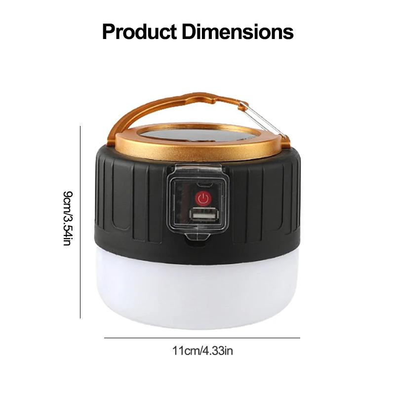 1PC Solar Camping Lantern w/ Power Bank & Remote, Rechargeable Outdoor Flashlight,Emergency Lamp | Christmas Ideal Gifts for Men