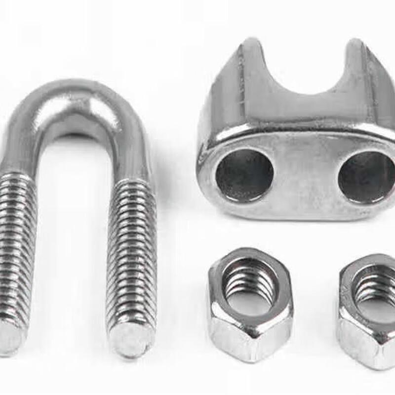 Jiezhuzhe Heavy Duty M4 Galvanized Stainless Steel Wire Rope U-Clamp