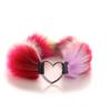 3 Pcs Multi-Size Butt Plug with Faux Fo-x Tail, Plush Ear Hair Clip and Collar for Role Play Costume Prop Drop