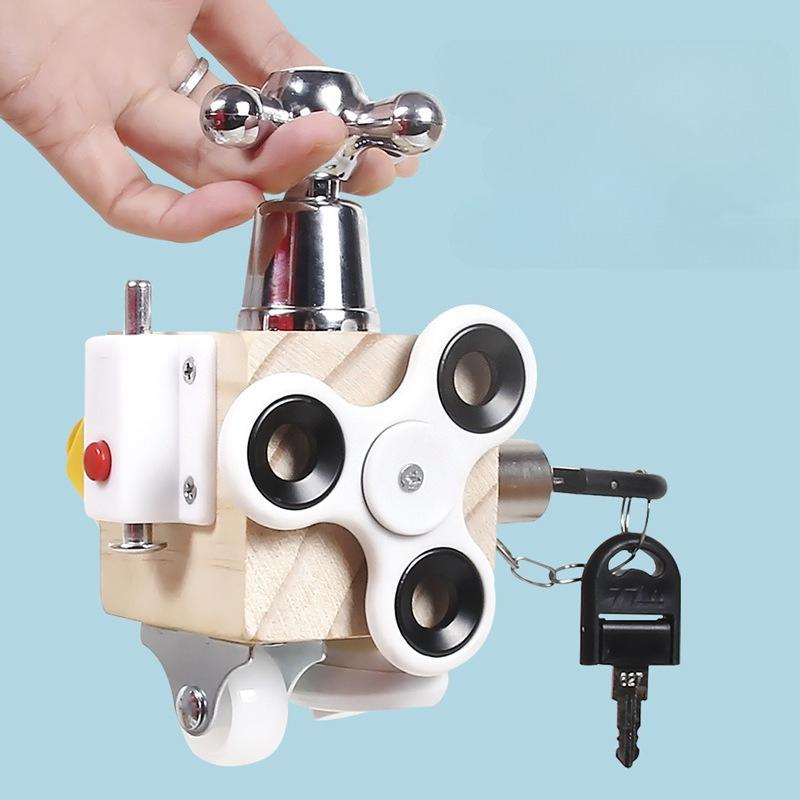 Hexahedron Unlocking Montessori Teaching Aids Busy Board Educational Toys Children'S Early Education Busy House Small Toys