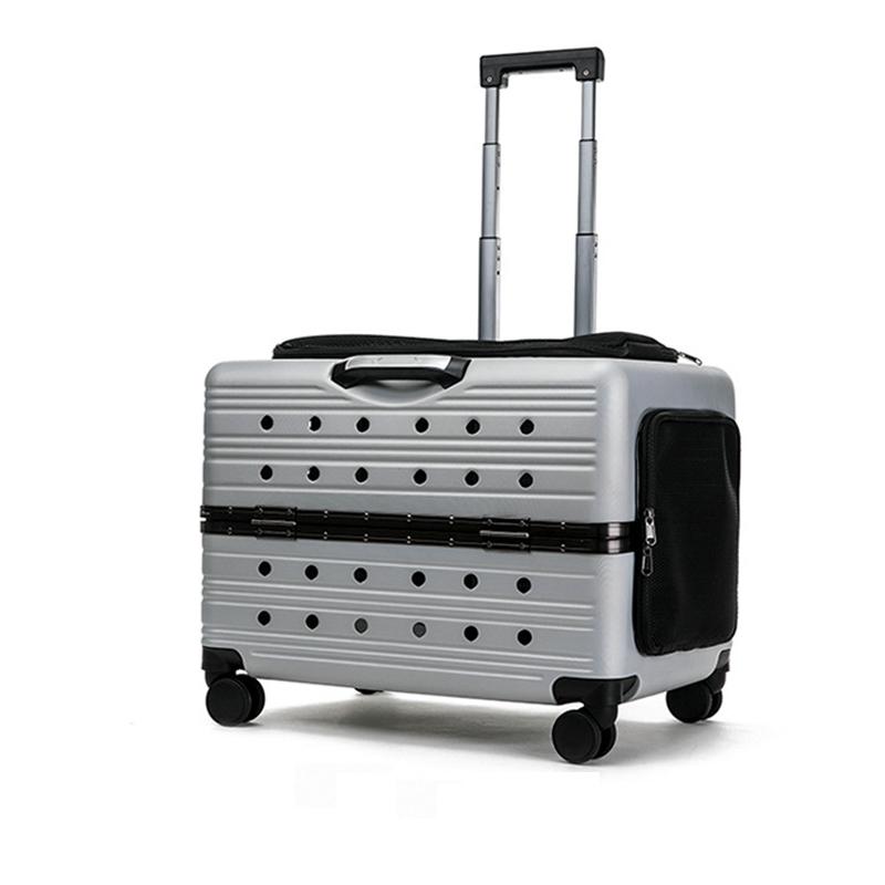 Large Pet Trolley Case Panoramic View Portable Cat Carrier Comfort Breathable Space Capsule Transparent Pet Transport Solution
