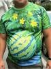 Lustiges Wassermelonen Grafik-T-Shirt Fruchtmuster 3D-Druck Herren-T-Shirt Rundhals Kurzarm Oberteile