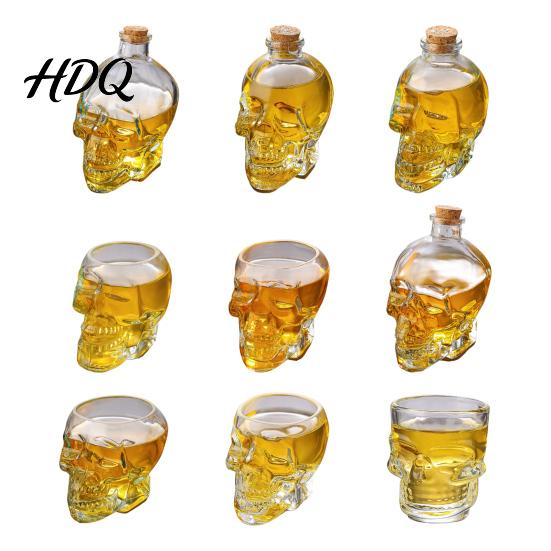 Contenitore per Vino alla Frutta a Forma di Teschio Decanter in Vetro Bottiglia Whiskey Gotica 3D con Tappo Unico Tappo Regalo Dispenser Liquori Novità per
