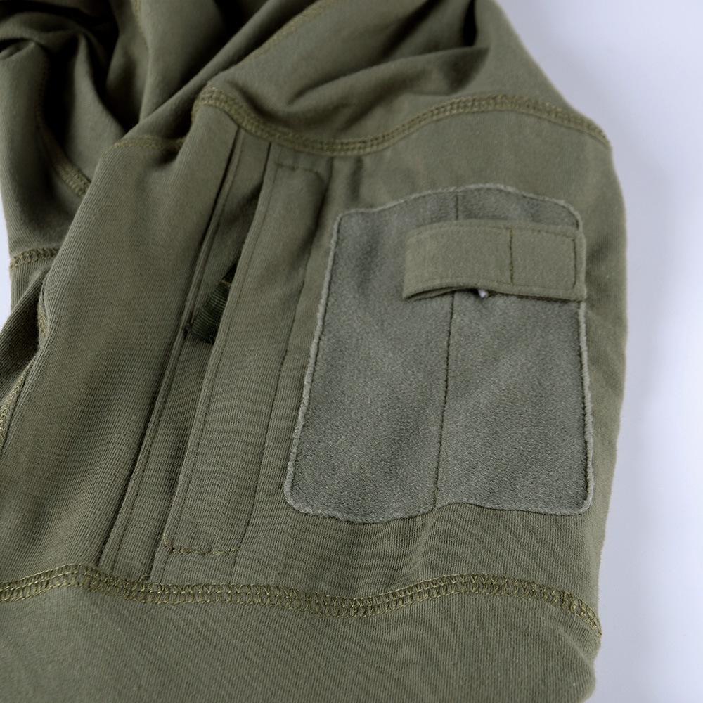 Maglia Tattica da Combattimento da Uomo Traspirante ad Asciugatura Rapida con Camouflage a Maniche Lunghe