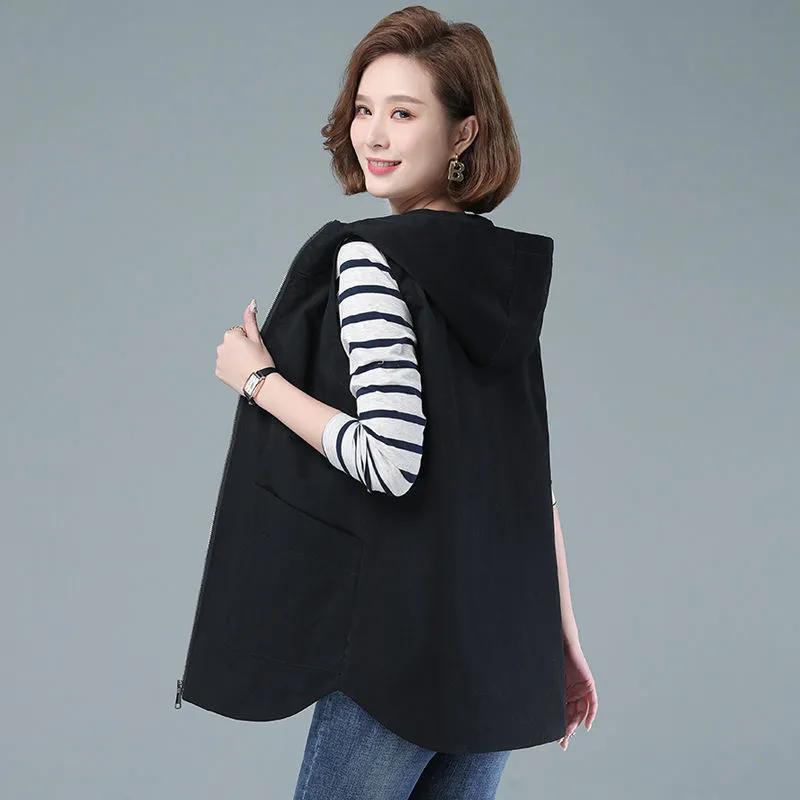 

Женский безрукавный свободный жилет большого размера, простая приталенная куртка 8XL