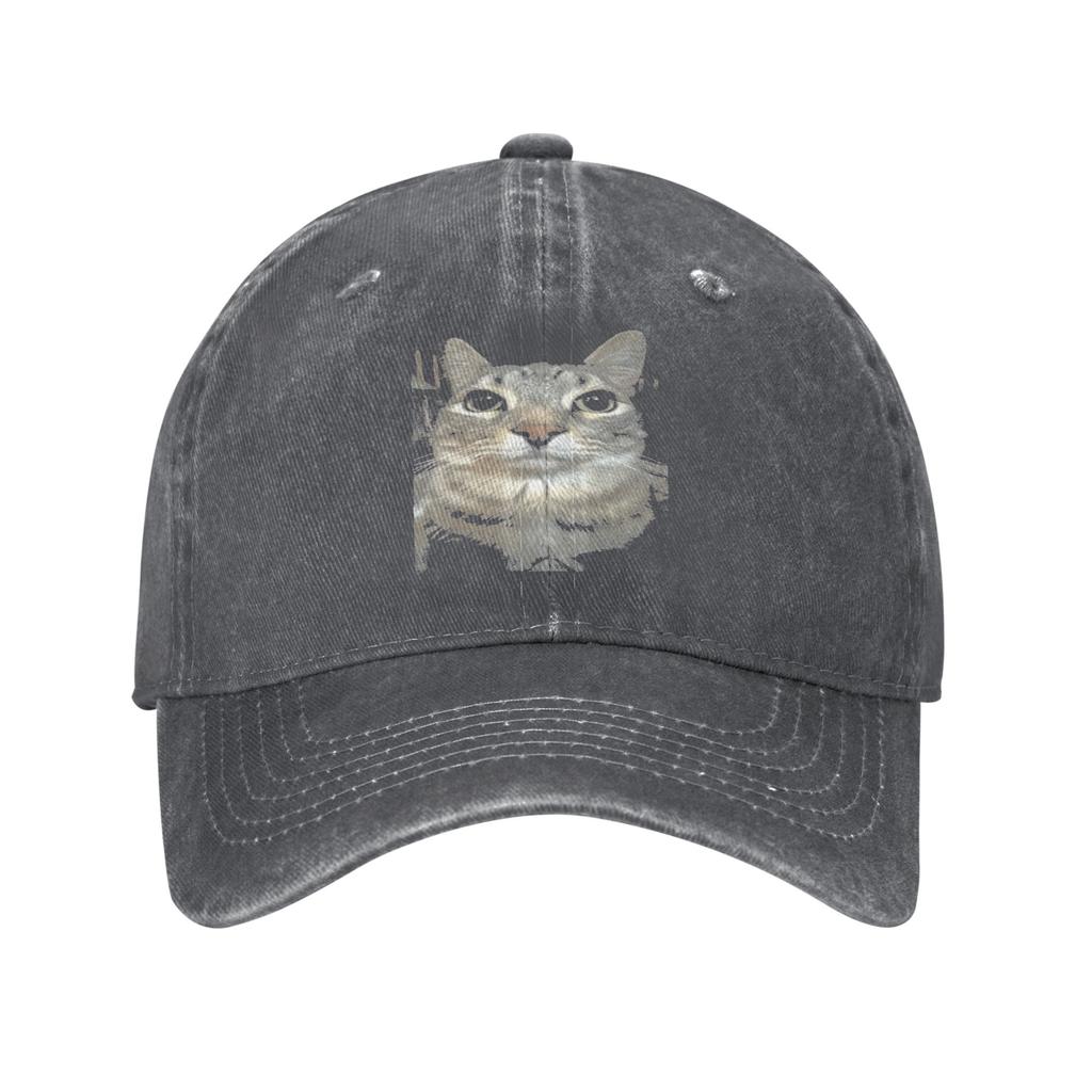 Silly Cat Meme Funny Baseball Cap Classic Distressed Washed YK Kitty Snapback Hat Unisex Outdoor Workouts Adjustable Hats Cap