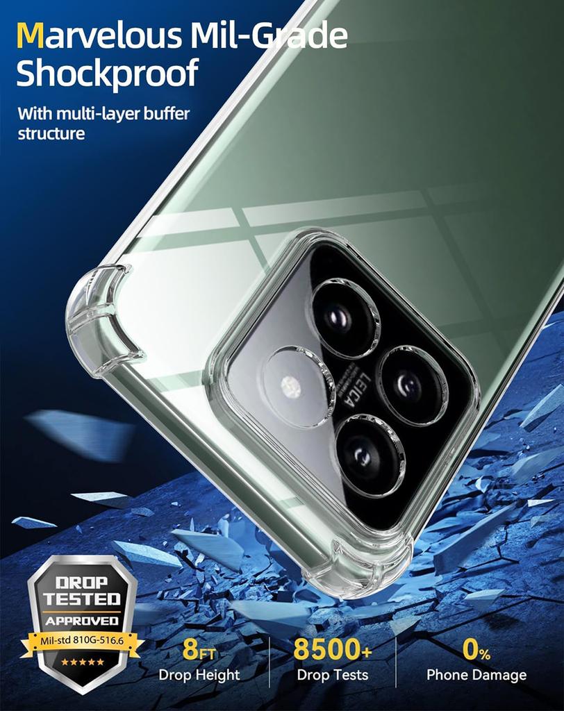 Przezroczysty silikonowy miękki odporny na wstrząsy pokrowiec do Xiaomi Mi 14 14T 13 13T 12 12X 12S 12T 11 11T Pro Lite Ultra Przezroczysta Cienka Tylna Obudowa