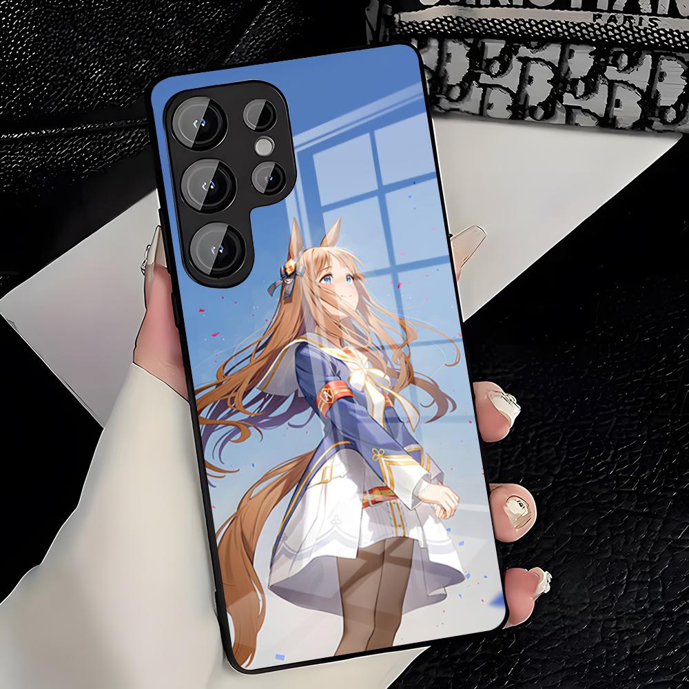 

Uma Musume Pretty Derby Phone Case For Samsung A25 A13 A33 5G A54 A36 A35 A56 A52 A14 Shockproof Glass Cover Samsung A51