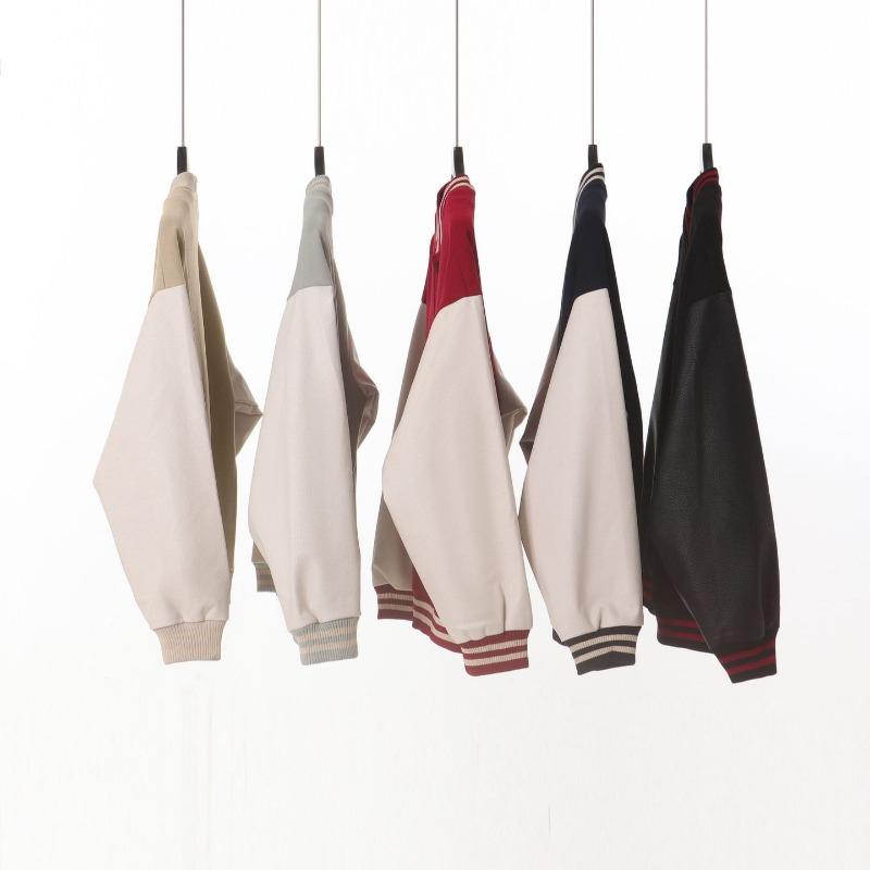 Autumn and Winter New 0 Contrasting Color Baseball Jersey Loose Casual Couple Jacket