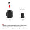For 4AN-1/4,AN6-3/8,AN10-5/8 Hard Line Aluminum Hardline Tube Nut and Sleeve Fitting Adapter Black