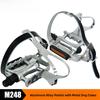Pedais de Bicicleta Wellgo Ultraleves Aço Inoxidável Boca de Cão Furo Único Retro Bicicleta de Estrada Pedal de Pé Prata Equipamento de Ciclismo
