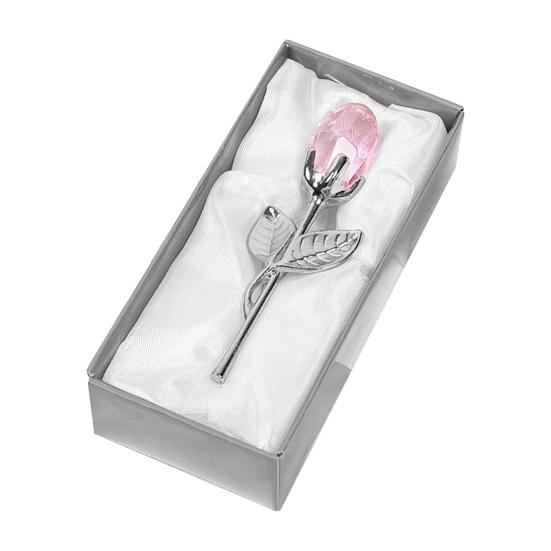 Clear Rose in Gift Box Artistic Flower Sculpture for Valentine's Day Elegant Home Office Decor And Romantic Gift