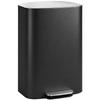 Kitchen Bin, 50 L, Pedal, Removable Inner Bucket, Soft-Close Lid, 45.1 x 36.5 x 62.6 cm, Black