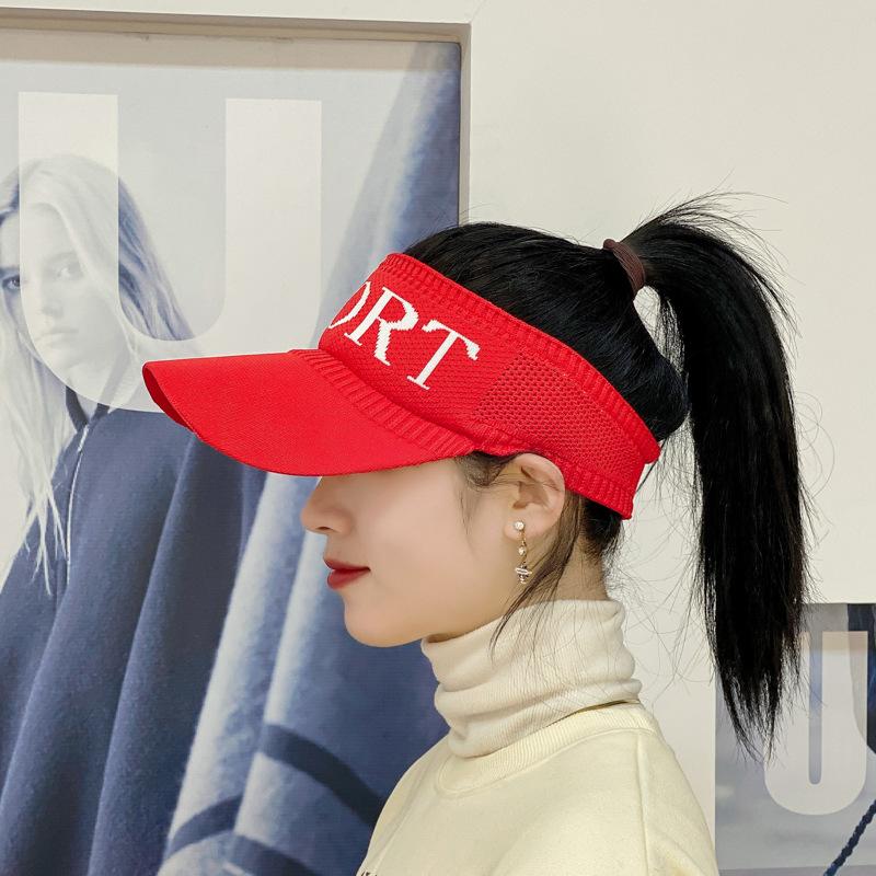 Bilyclub Sun Protection Hats For Women Men Visor Hat Chirdren Cap Letters Sport Baseball Caps Empty Top Leisure Summer Cap