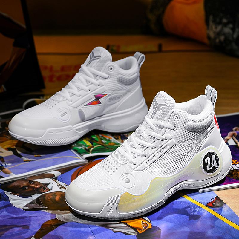New Arrival Men's Basketball Shoes Cushioned Breathable Sneakers Comfortable Girl Non-Slip Training Sports Basketball Sneakers