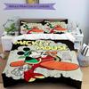 3pcs Mickey Mouse Mail Pilot Quilt Set Soft and Comfortable Bedroom, Guest Room and Dorm Decor Bedding Set Q063