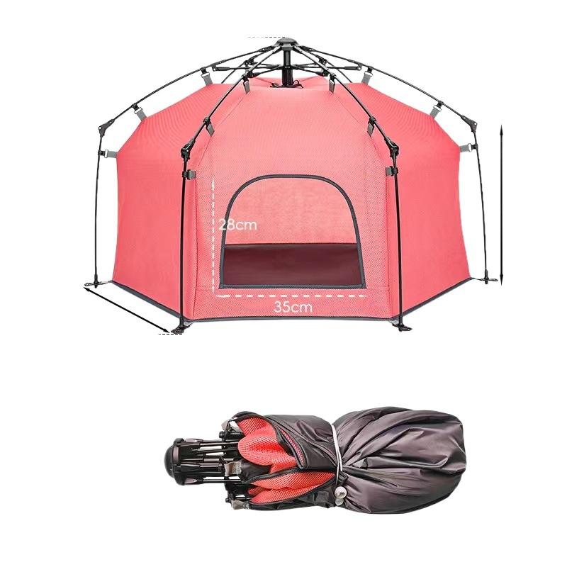 Foldable Pet Dog Cat Cage Summer Pet Special Camp Bed Fence Ice Pad Dog Cage Breathable Cat Supplies