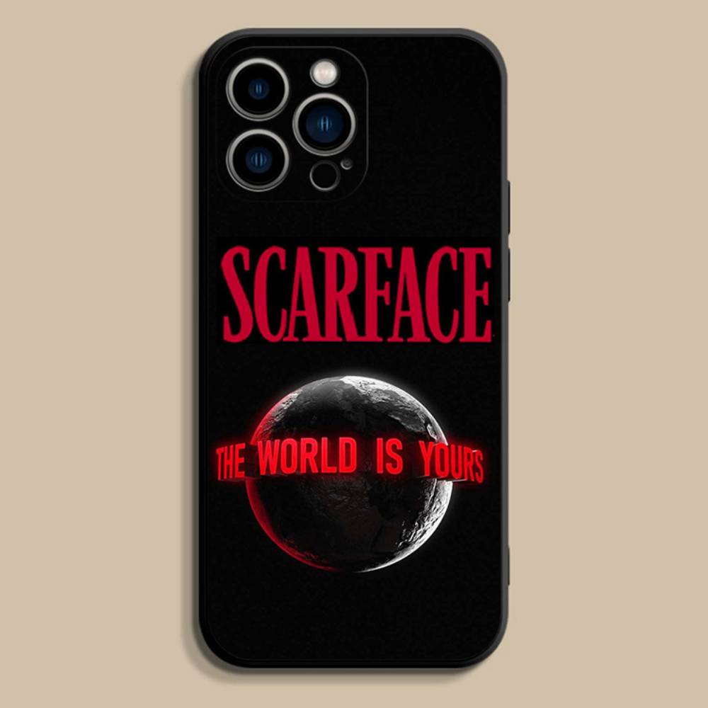 

World Is Yours S-Scarfaces Phone Case Silicone Black Soft For iPhone 17,16,15,14,13,12,11,Pro,Max,Plus,E,SE4,Air,Mini iPhoneXR