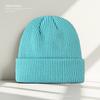 Solid Color Simple Knitted Hat for Women Autumn and Winter Warm Woolen Hat New Pullover Hat  Versatile Cold Hat for Men