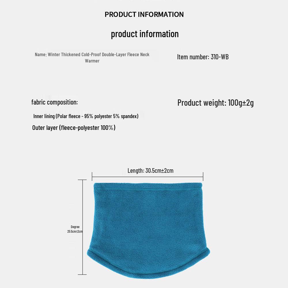 Ruidong Double Layer Winter Ski Neck Gaiter: Thick, Warm Outdoor Sports and Cycling Face Mask