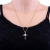 Fashion mixed color zircon cross pendant necklace WOMEN'S simple trendy unique ornament