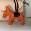 New h home pony pendant INS style leather bag pendant pony tassel cute car keychain accessories