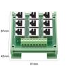 Klemmenblock für RJ45 Ethernet-Port mit 9 Schraubklemmen und kompaktem Design zur DIN-Schienenmontage in Schaltschränken