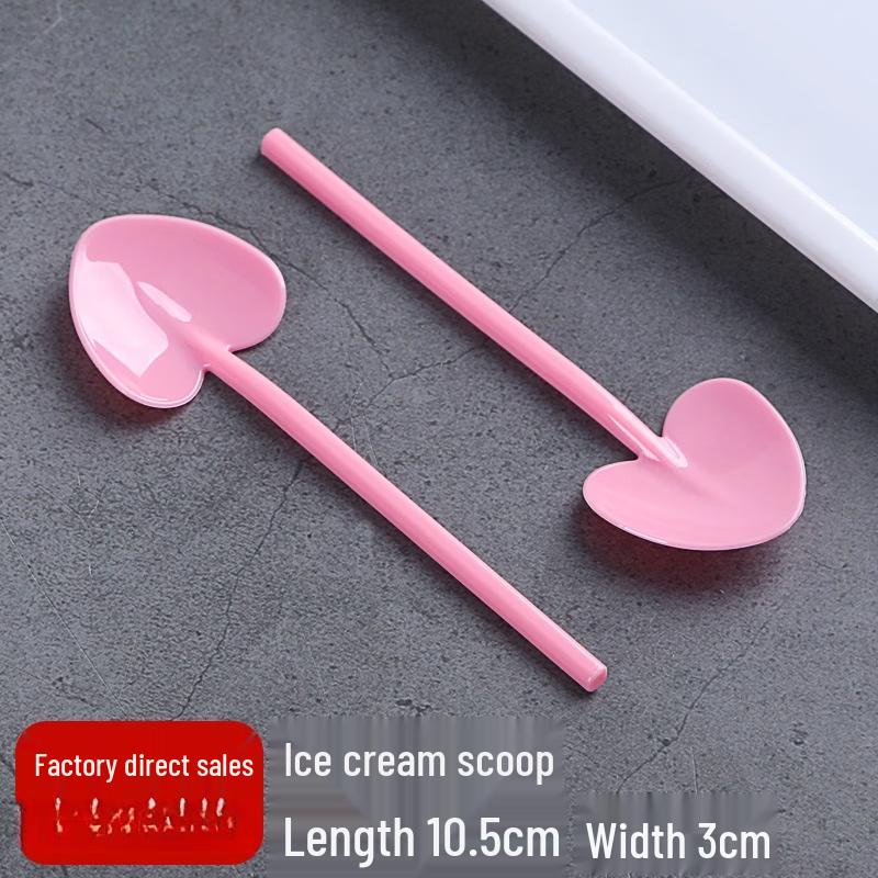 

Pink Disposable Corn Starch Ice Cream Spoons