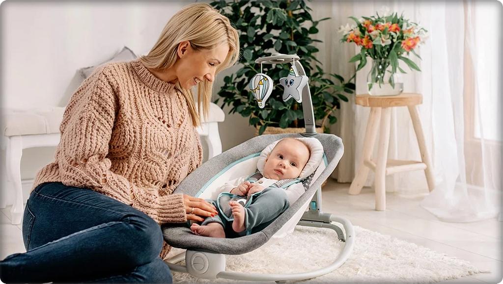 Lionelo Pascal leżaczek bujaczek Grey Dove