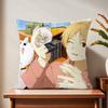 N-natsume Y-yuujinchou Cat cushion cover For Pillow Printing Sofa Decoration Home Car Room Coffee Shop Office Nordic Simplicity