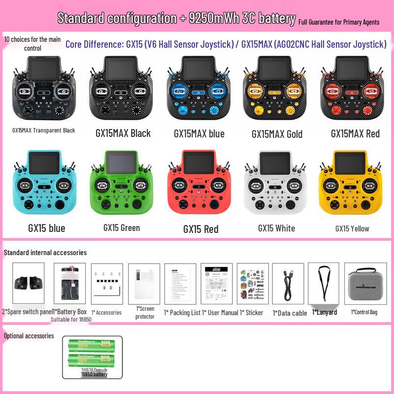 RadioMaster GX15 FPV Remote Controller with AG02 CNC Hall Gimbals