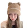 Cute and Sweet Knitted Hat Women's Winter 2025 New Big Head Circumference Warm Ear Protection Headgear Wool Hat