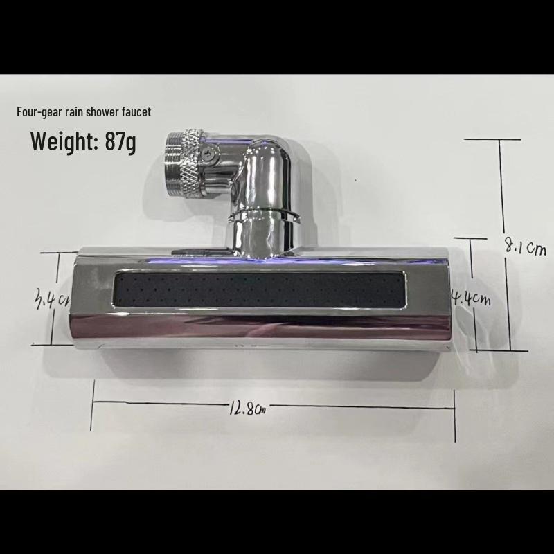 Robinet de bucătărie universal anti-stropire, aerator tip cascadă, gura de scurgere extensibilă