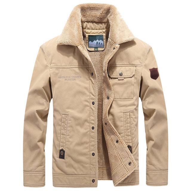 Outwear Winterjacke Männer verdicken warme Wolle Futter männlichen Mantel Windjacke Männer Militärjacke