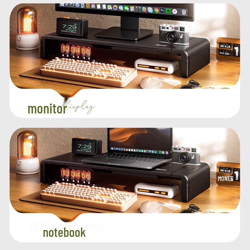 Multifunctional Monitor Riser with Storage