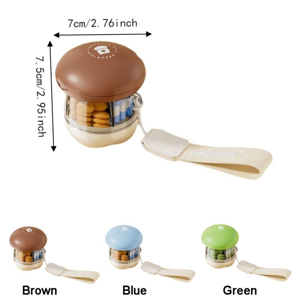 Plastic 4 Grids Pill Box Sealed Travel Pill Container Multi-functional Pill Dispenser  Fish Oil