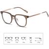 Fertige Myopie-Brille, Vintage-Stil, für Herren und Damen, Anti-Blaulicht-blockierende Brille, kurzsichtige Brille, Rezept Dioptrien 0 bis -4,0