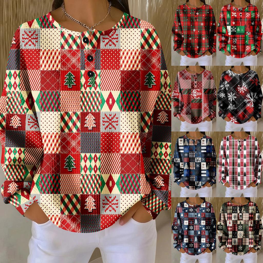 Women's Casual Shirts Long Sleeve Tops Button Up V Neck Loose Knit Fall Favorites For Women