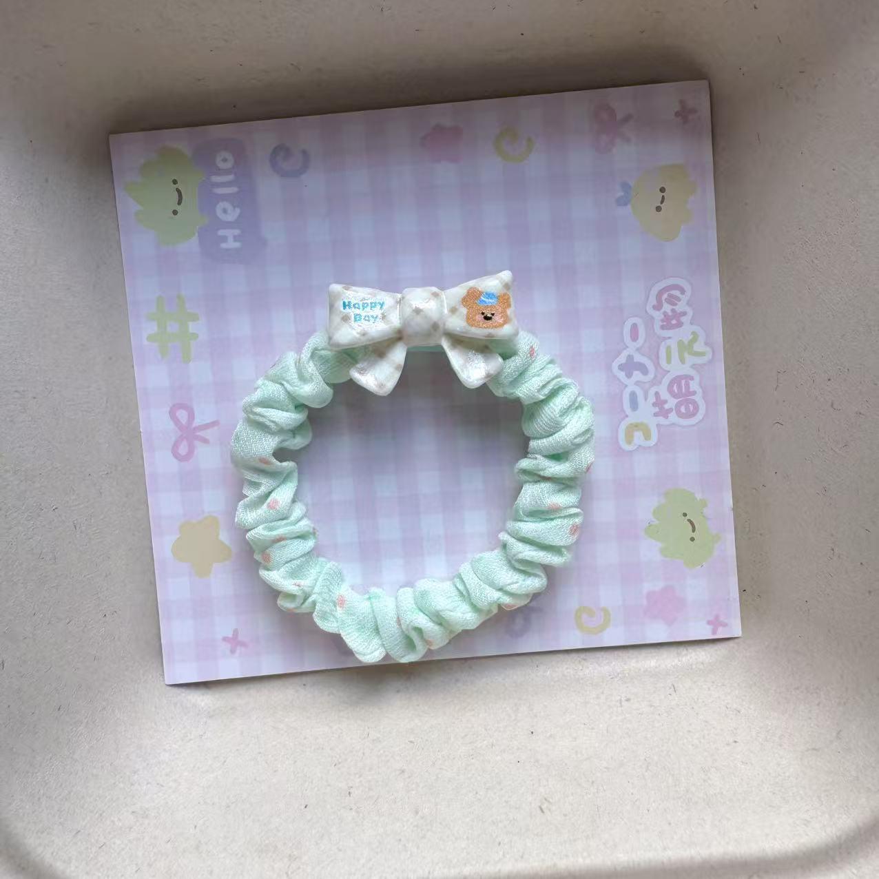 

Pink Plaid Bow Hair Tie - Korean Style Sweet Girl Accessory