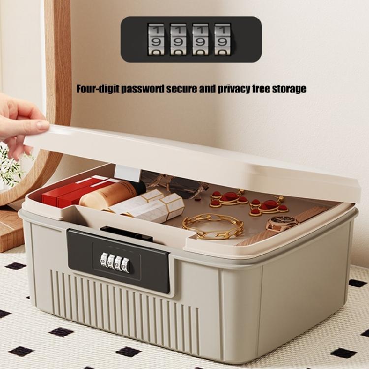 Privacy Protective Storage Box with Combination Lock for Secure Document and ID Organization Home or Work Daily Use