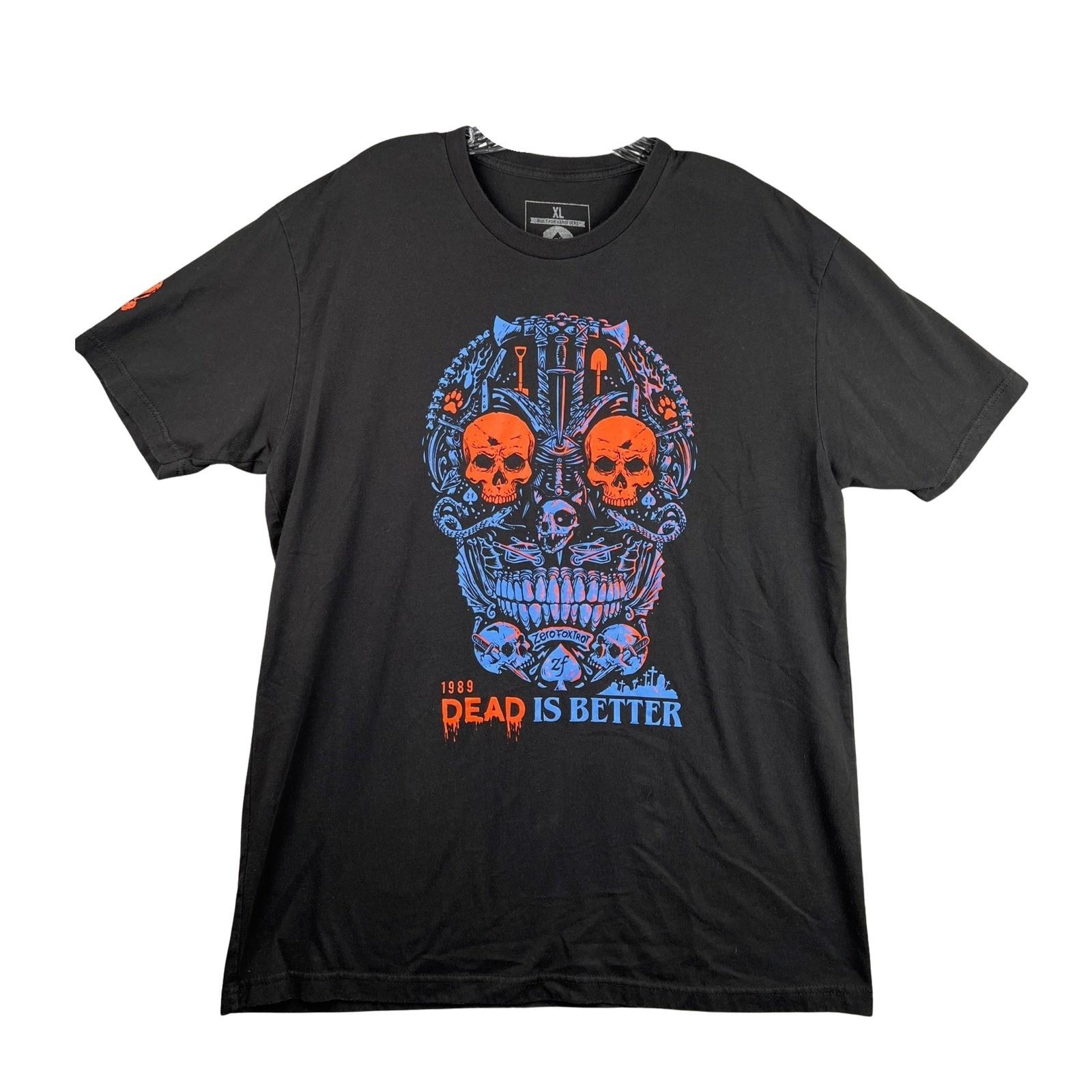Skull T-Shirt Graphic Print Horror Movie T- Shirt Mens XL S разноцветный