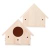 Outdoor Innovative Wooden Bird House Birds Nesting Breeding Cage Ornament Garden Decoration