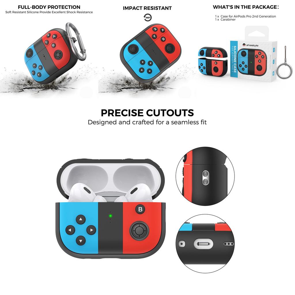 Switch Gaming Console Silicone Earphone Cover For Airpods Pro 2 With Thick Protection