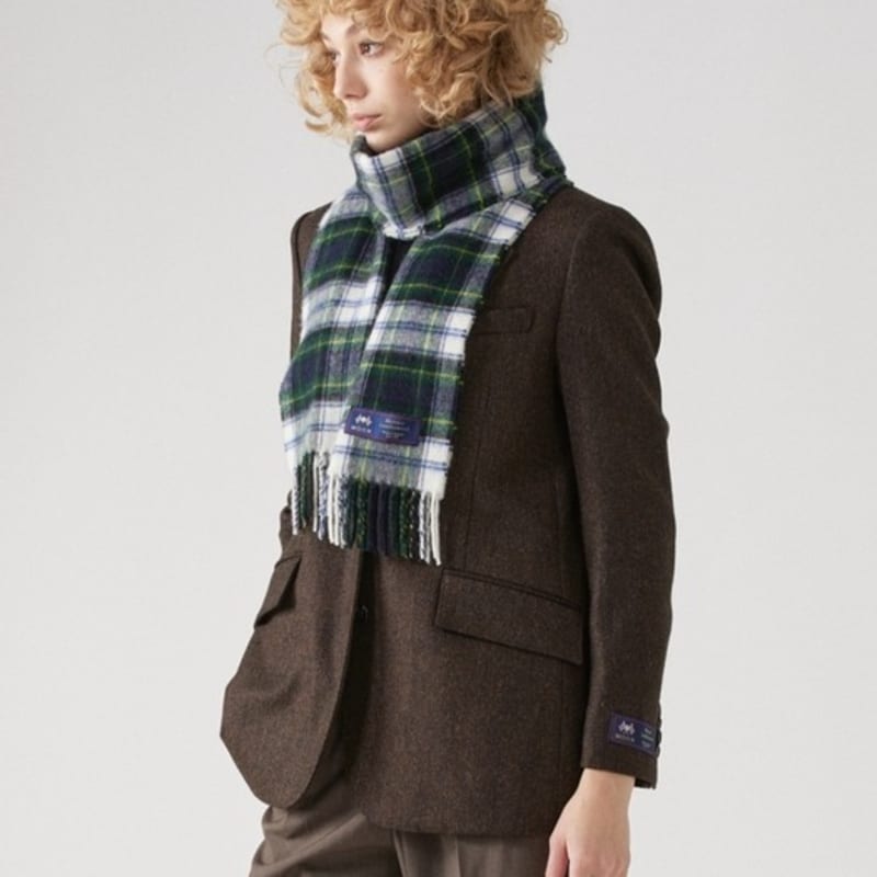 ABRAHAM MOON Merino Wool Muffler 25cm - Dress Gordon