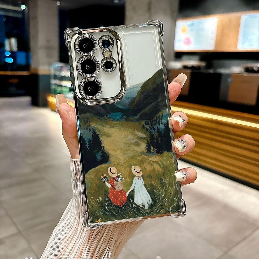 Scenery Painted Lake Forest Coque For Galaxy S26 Ultra Phone Case For Samsung S26 S25 S24 S23 S21 Ultra S20 FE S25 Plus 5G Cover