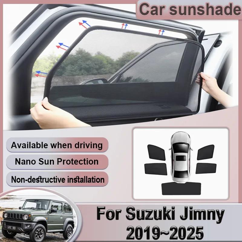 Car Sunshade For Suzuki Jimny Sierra 3-door 2019~2025 2022 2023 2024 Sunscreen Window Visor Coverage Sun Shade Tools Accessories