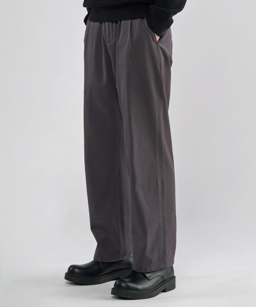 UNTAPPED STUDIO Double-Pleat 10-Count Cotton Semi-Wide Chino Pants
