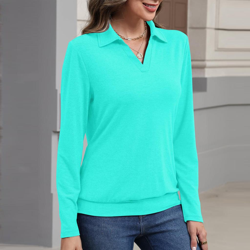 Women's Solid-color Fashionable Long-sleeved Top