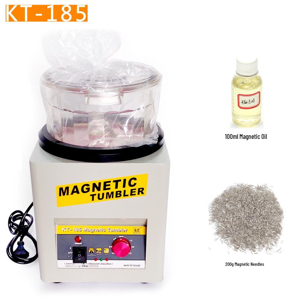 KT185 Magnetic Tumbler Polisher: Automatic Deburrer & Jewelry Polisher with Forward/Reverse Rotation